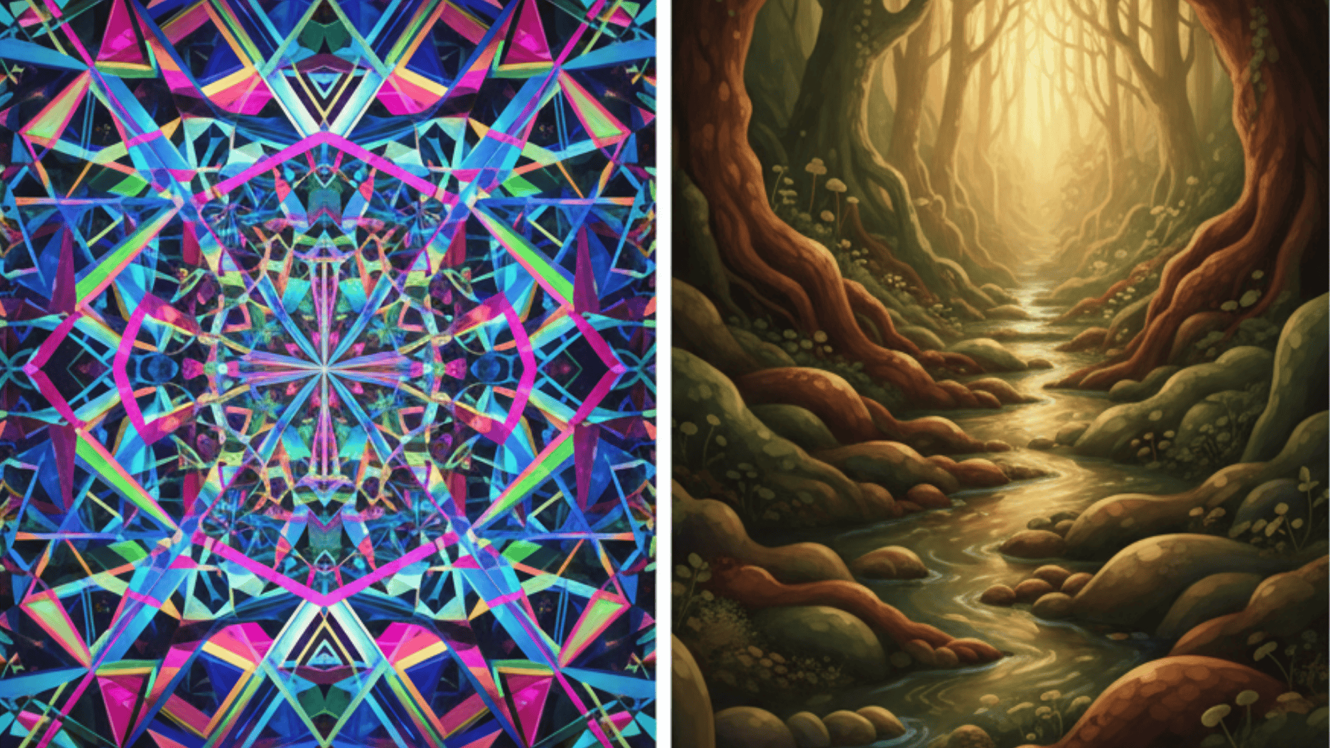 subjective and perceptual differences shrooms vs acid