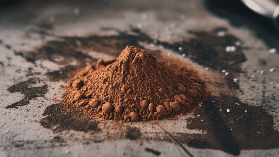 brown heroin powder on a textured surface