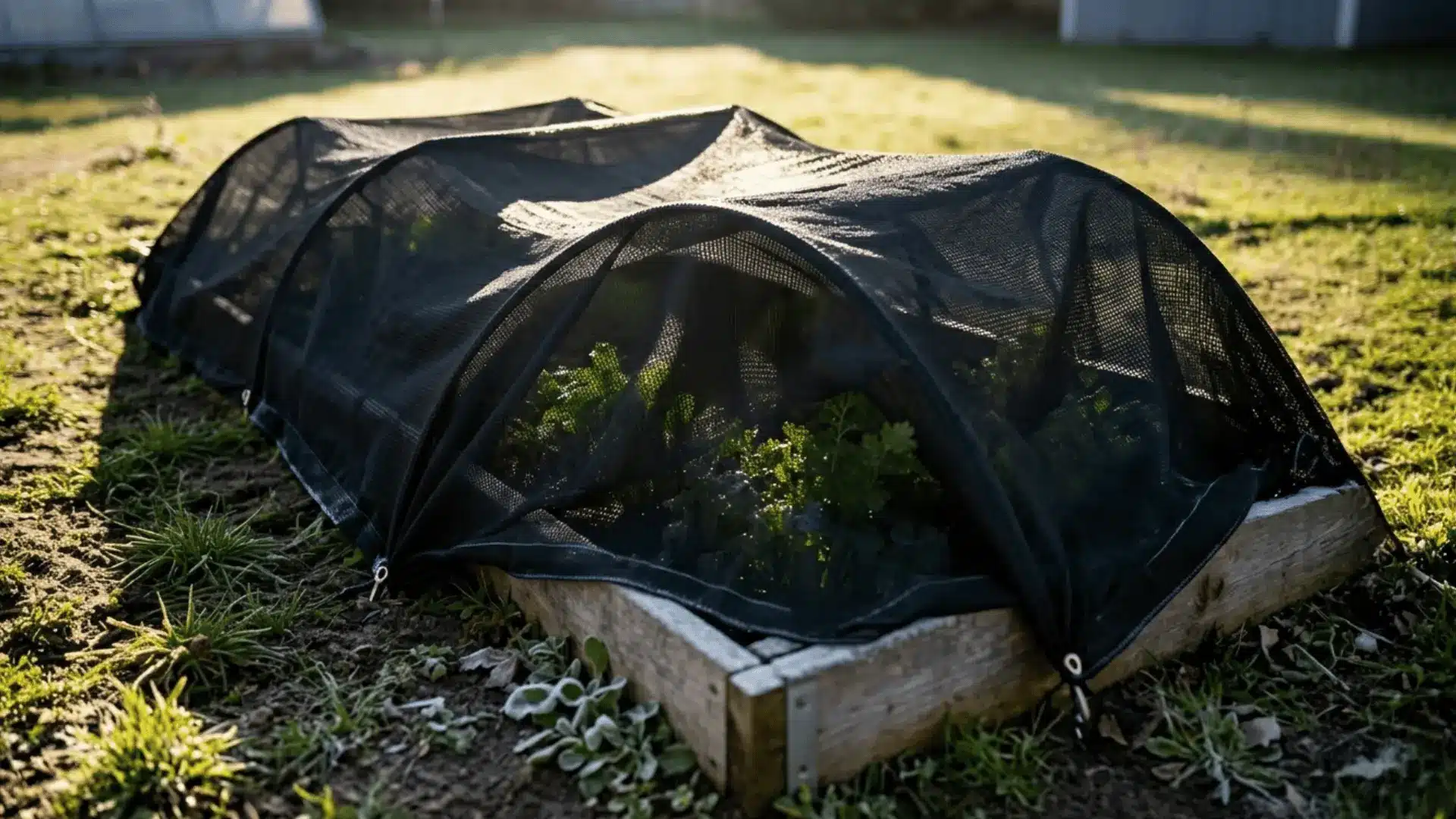a high quality picture showing blackout tarps in a bright sunny morning in black color and outdoor space
