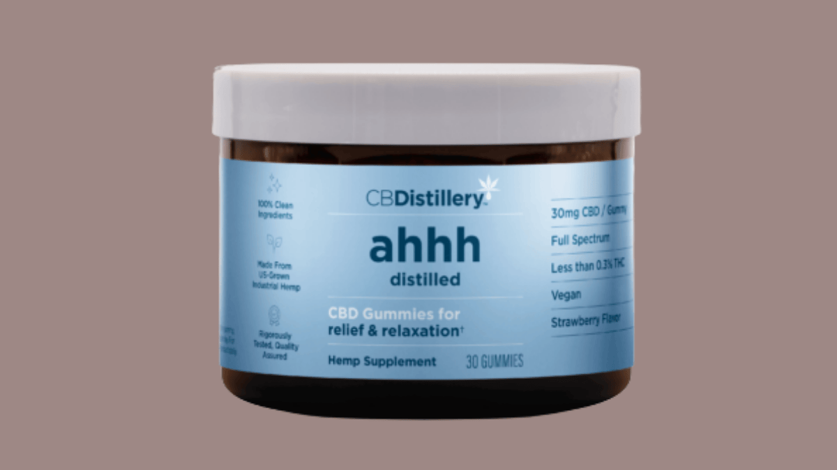 cbdistillery 30mg full-spectrum cbd gummies bottle for nerve pain and post-surgical neuropathy