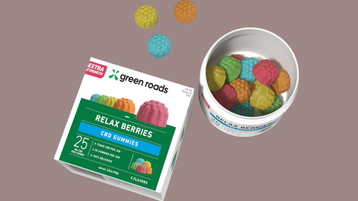 green roads pharmacist-formulated broad-spectrum cbd relax bears bottle for mild neuropathy