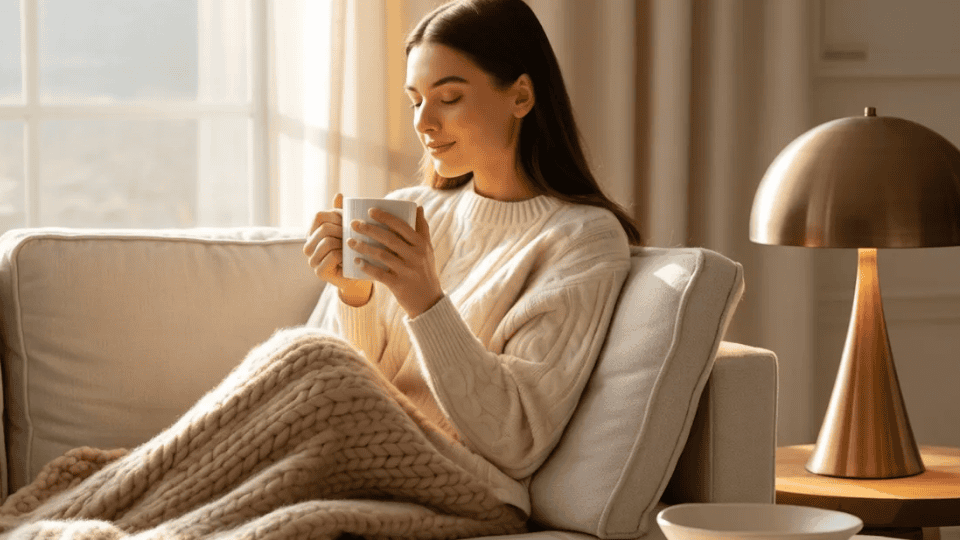 person relaxing in calm setting representing biscotti strain effects of euphoria and body relaxation