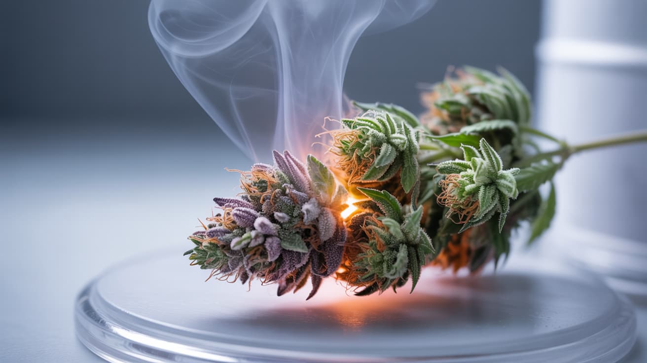 cannabis flower heating up showing thca converting into thc (2)