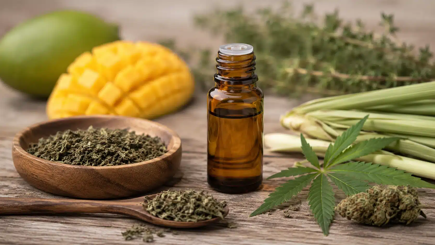 best terpenes for anxiety with myrcene sources