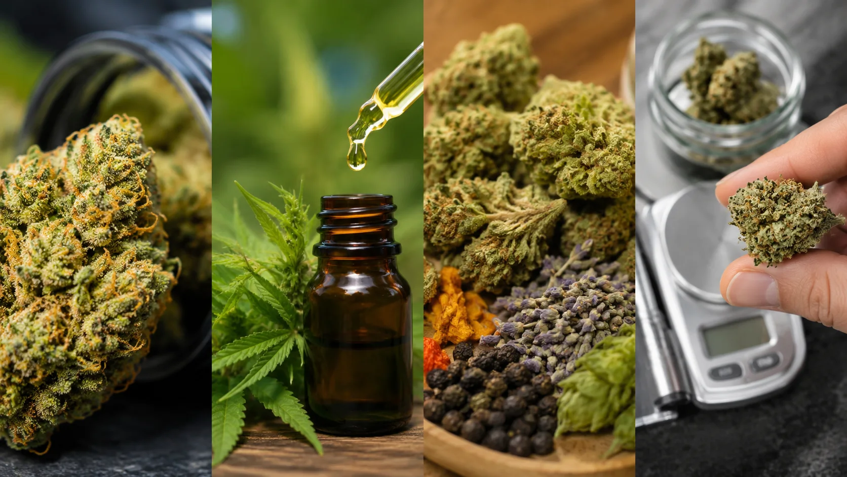 cannabis buds, cbd oil, terpene herbs, and measured flower show key factors behind indica’s relaxing effects and dosage