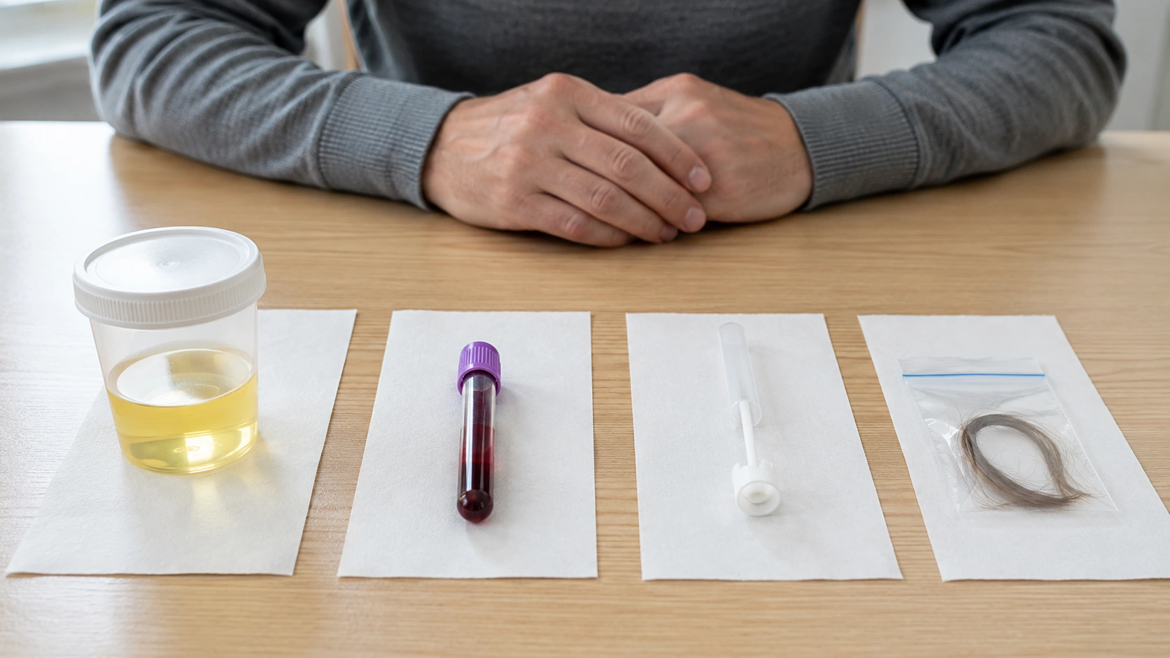weekly smoker comparing urine blood saliva and hair tests