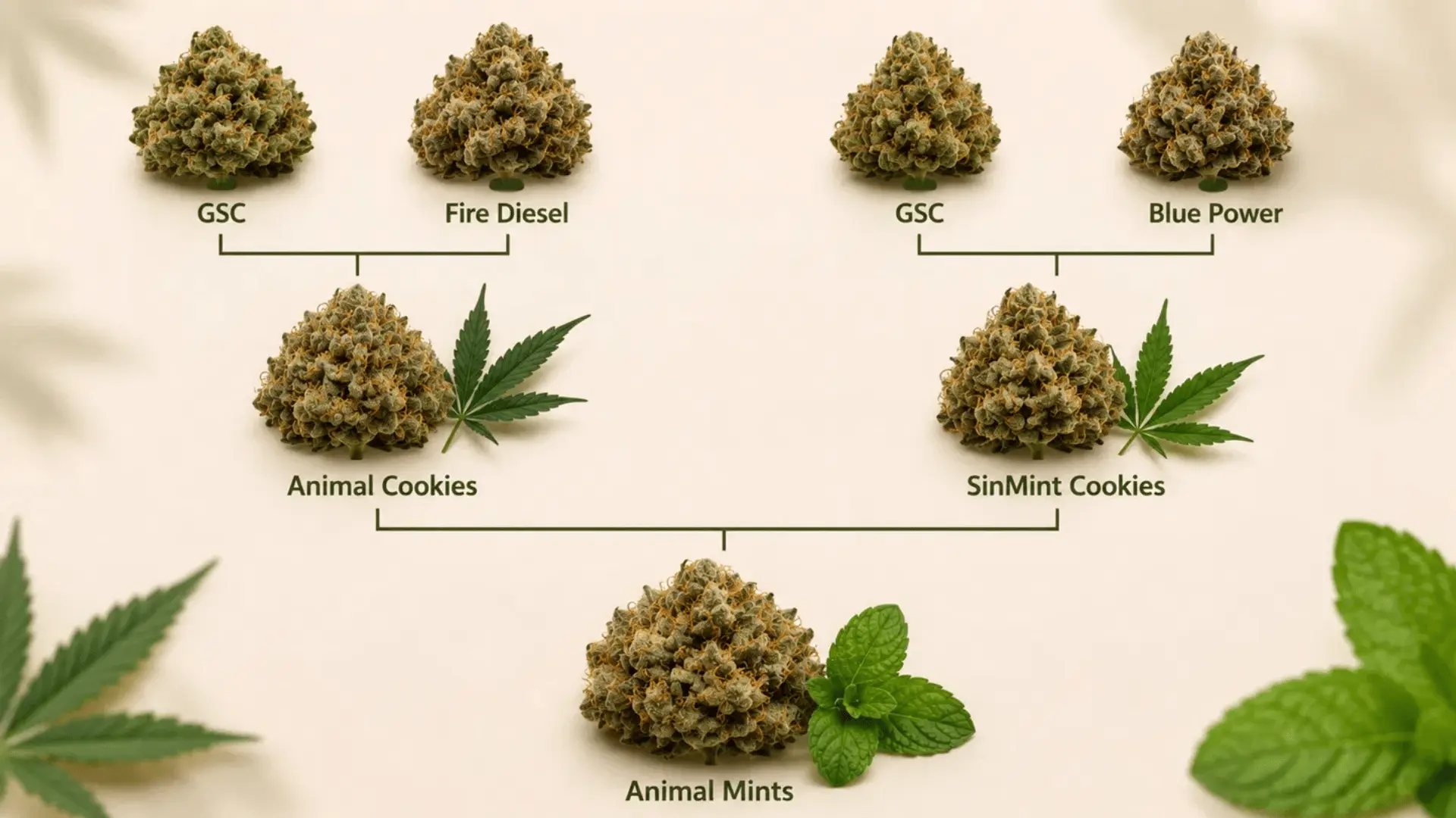 animal mints parent strains including gsc and sinmint cookies that shaped its flavor and effects