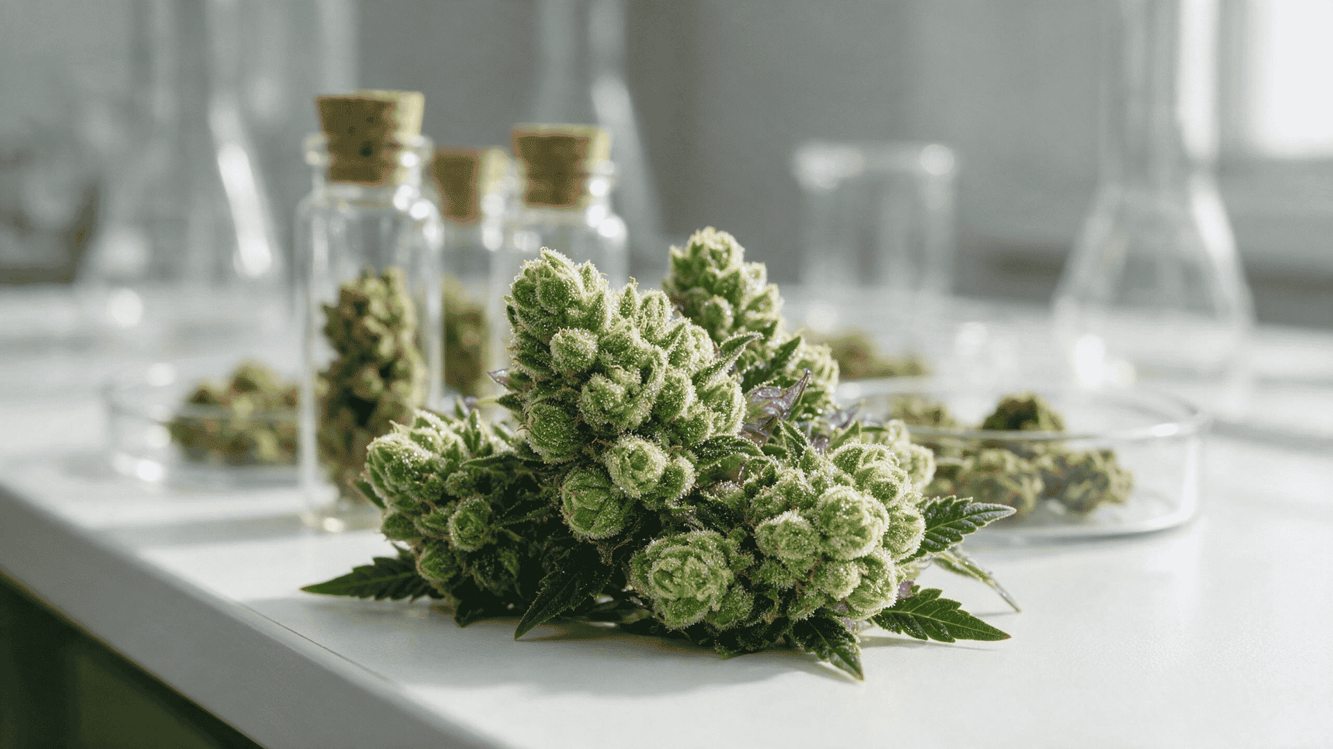 cbd auto twenty one cannabis buds with frosty trichome covered flowers