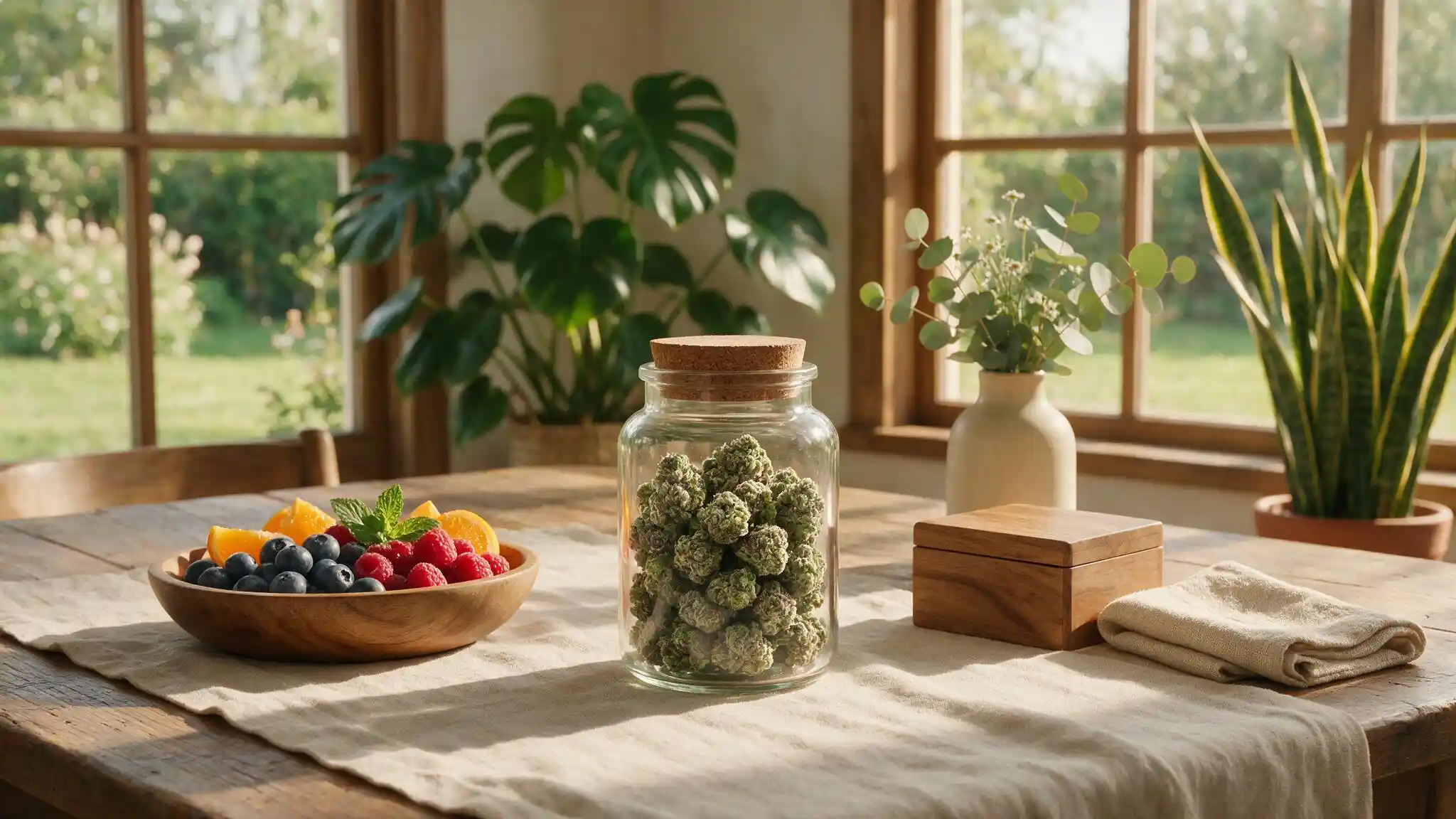 calm creative moment representing tropicana cherry strain reported effects