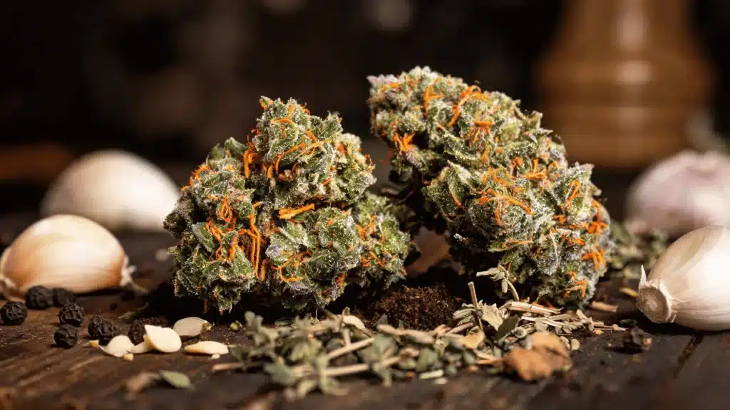 garlic breath strain effects genetics thc and flavor