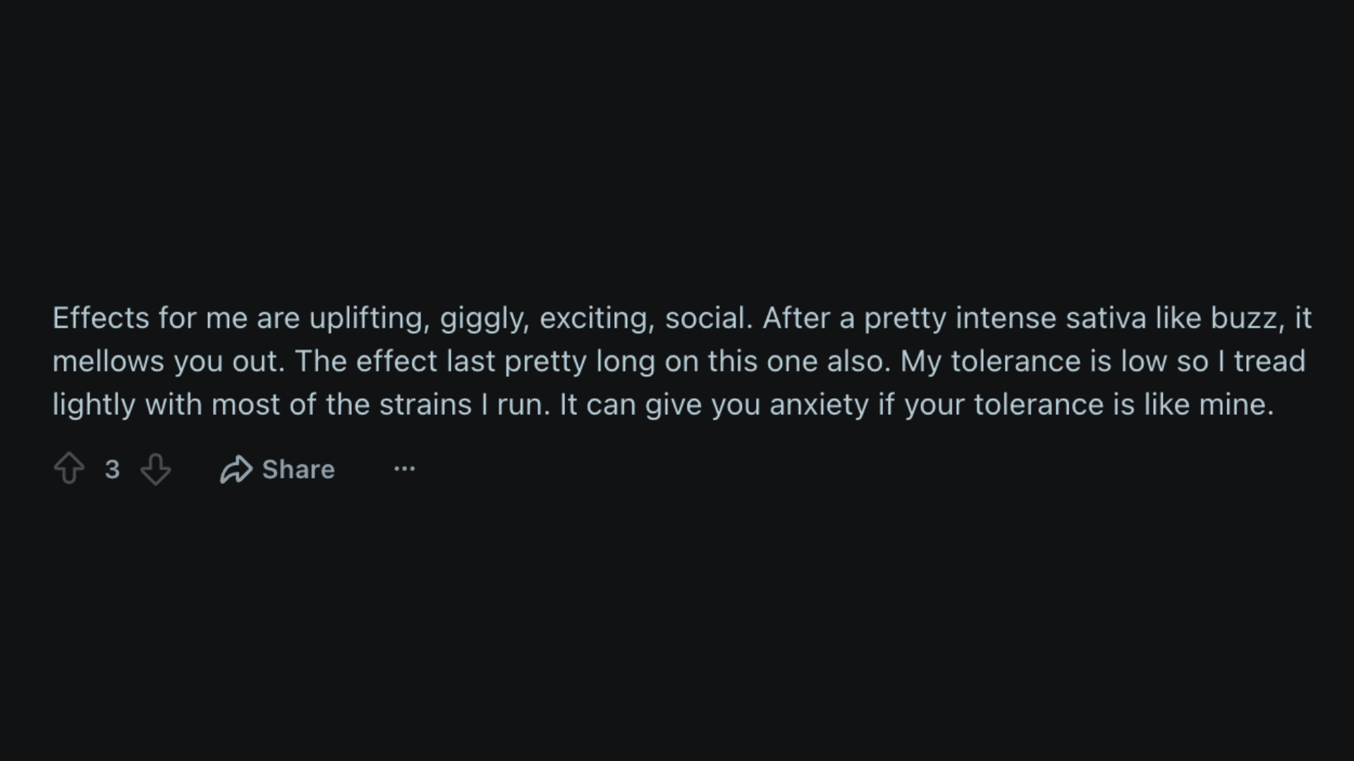 reddit review describing uplifting social effects and possible anxiety from hella jelly