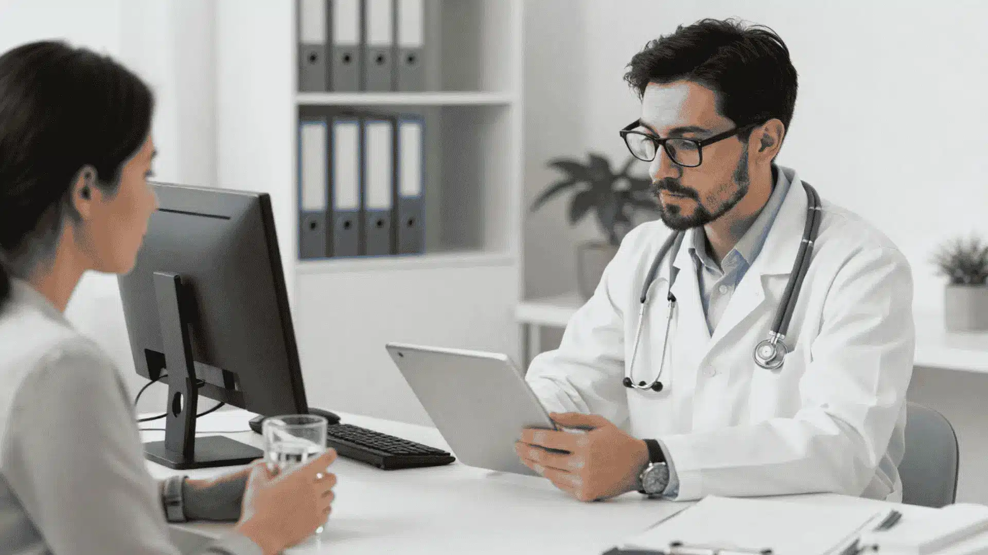 doctor reviewing health concerns with a patient during a medical consultation about smoke exposure