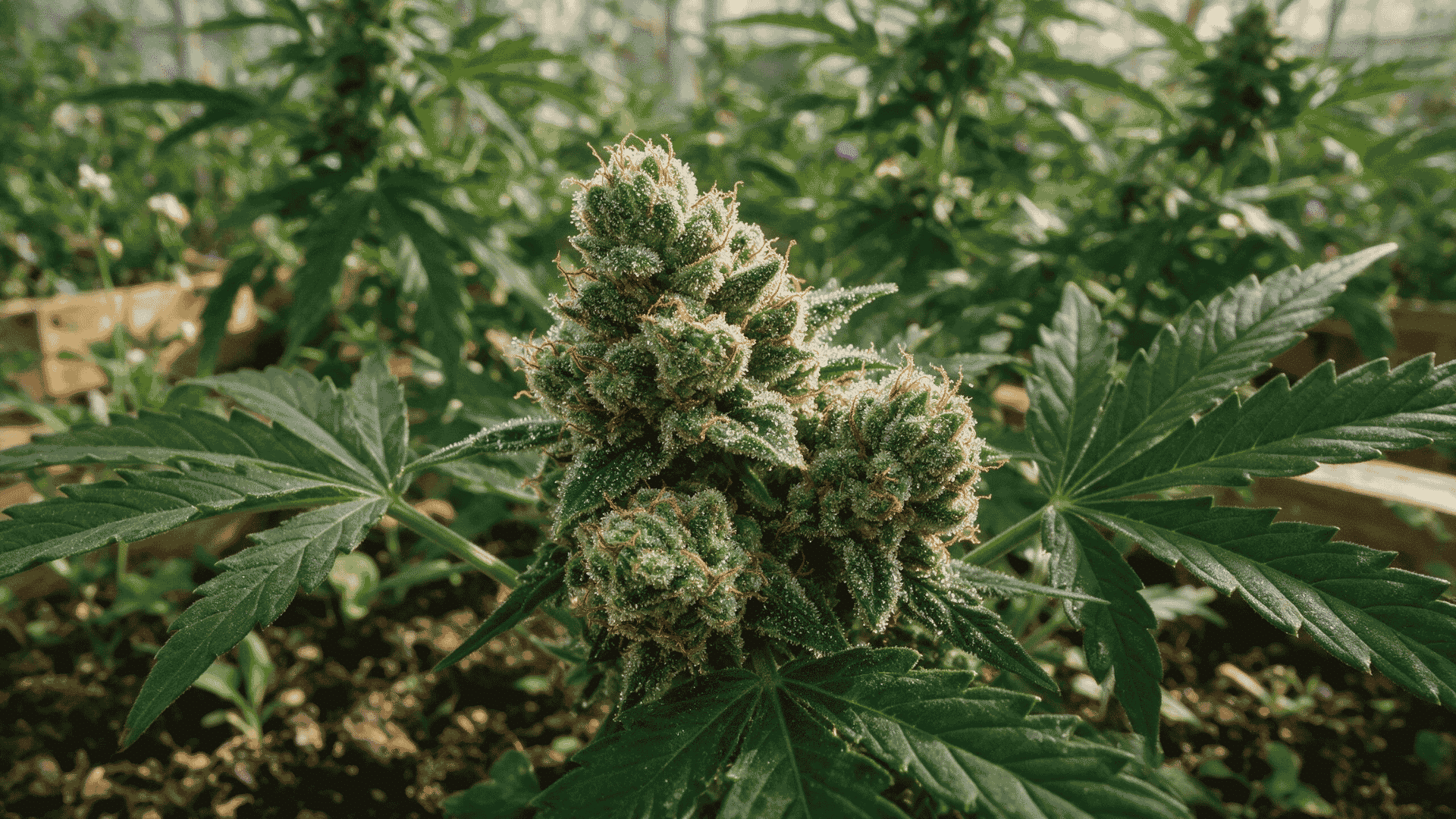 tatanka pure cbd cannabis buds with dense green flowers and low thc profile